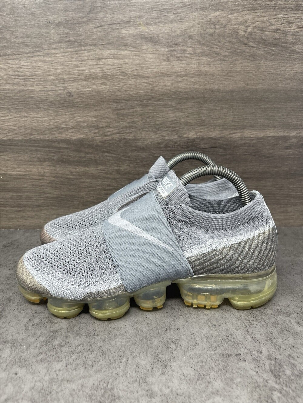 Nike Air VaporMax Flyknit Moc Wolf Grey Size 7.5 Womens Running AA4155-006